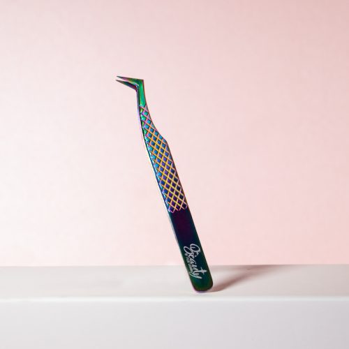 'L' Shape Tweezer; Iridescent